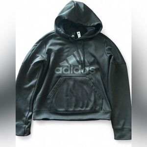 adidas Women’s Climawarm Black Hoodie with Thumb Loops | Size Small